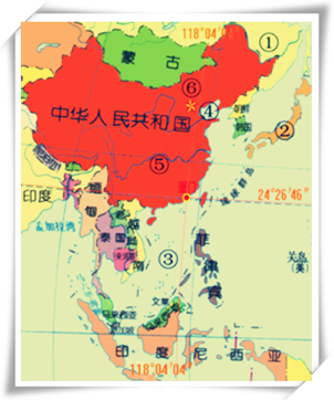14个陆上邻国(1)南:越南,老挝,缅甸(2)西南和西部:印度,不丹,尼泊尔