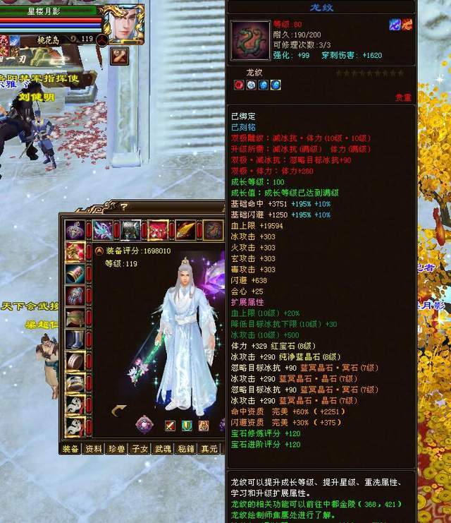 天龙八部:全服第一桃花岛星楼月影装备图,169万评分太狠了_腾讯新闻