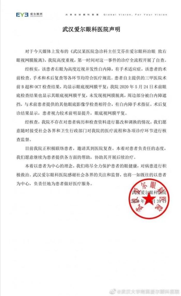爱尔眼科:艾芬右眼失明与手术无关-WordPress极简博客