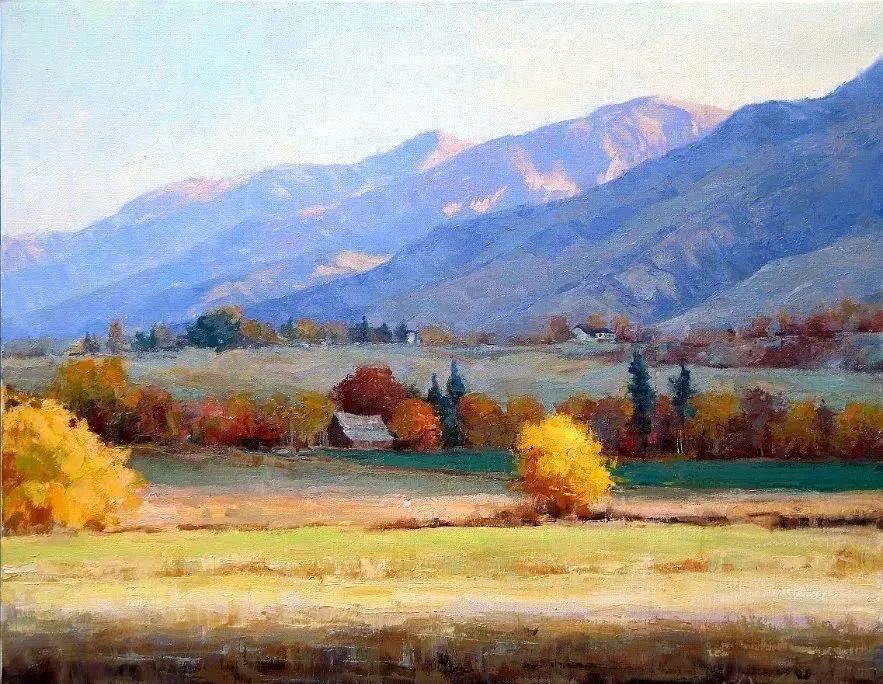 人気商品！】 川田達懿「風景」油彩画 20号 大作 絵画/タペストリ