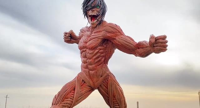 cos女巨人不要紧,轮胎变废为宝,up主耗费一个月打造