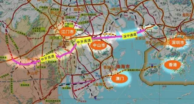 而中開高速中山段計劃2023年與深中通