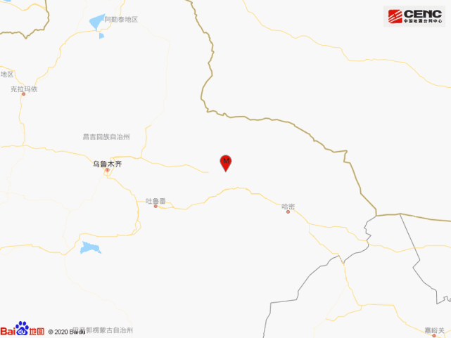 新疆昌吉州木垒县发生36级地震