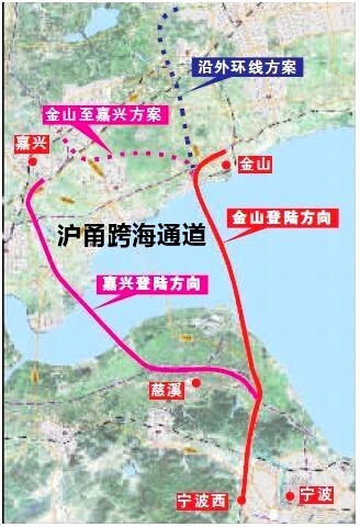 沪舟甬跨海大桥规划图图片