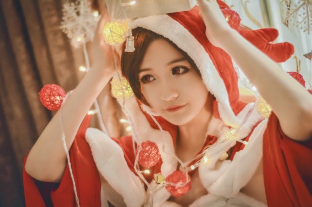 王者荣耀貂蝉圣诞恋歌cosplay糖果和我谁更甜蜜