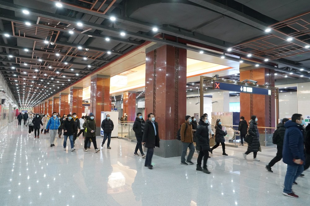 16号线中段开通首日-国家图书馆站16号线中段开通首日-苏州桥站开通首