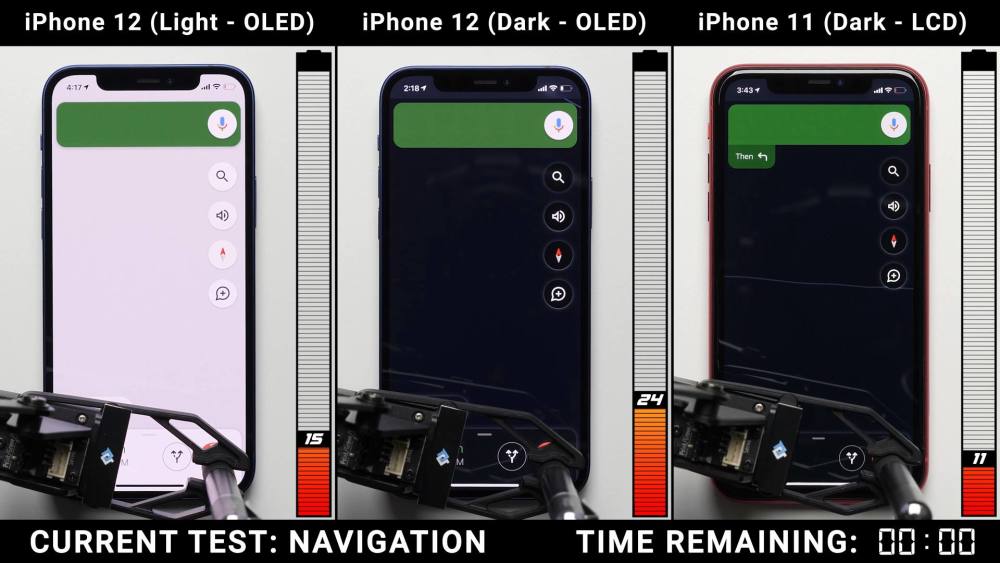oled与lcd屏幕手机开启黑暗模式续航对比结果意料之中