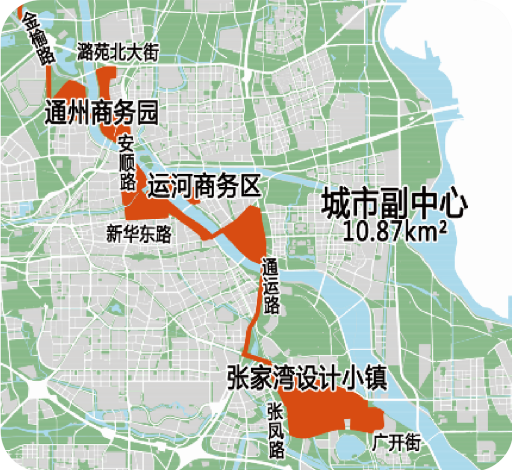 带您了解中国北京自由贸易试验区国际商务服务片区通州组团重要区域