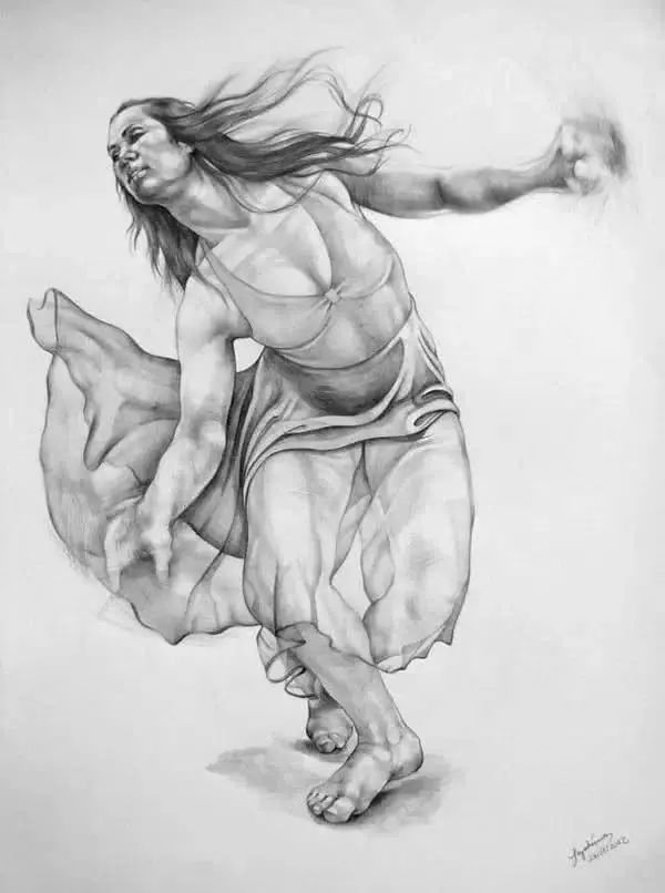 充满动感的人体素描
