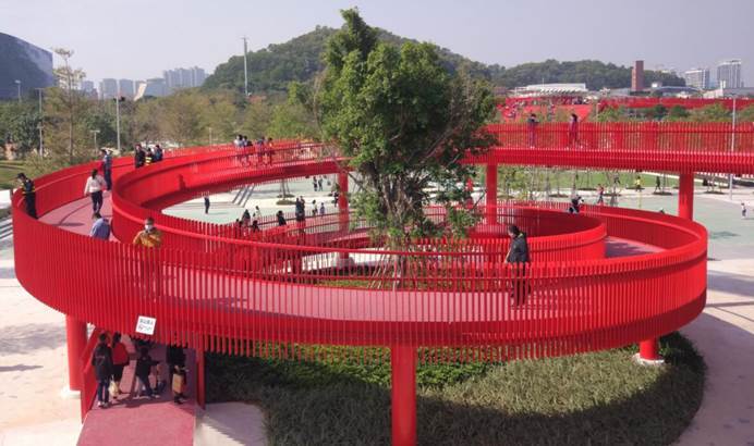 深圳私藏了一公园,超长4000米"红飘带"引人注目,或将成为新地标_腾讯