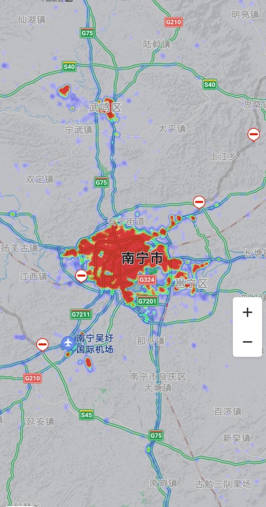 41萬人,戶籍人口417.7萬人.通過熱力圖對比省會南寧