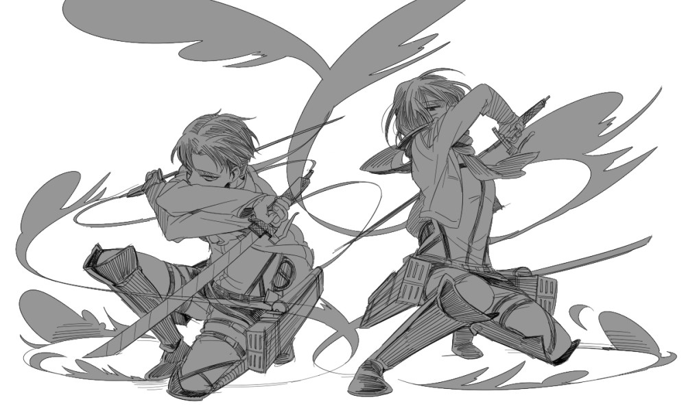 别册少年magazine公开《进击的巨人》视觉图,三笠持刀霸气占c位_腾讯