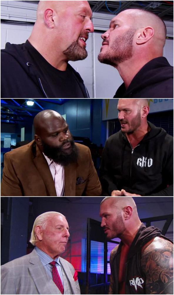 兰迪奥顿莫属,几乎整晚他都在后台各种找茬儿,先后对大秀哥,马克亨利