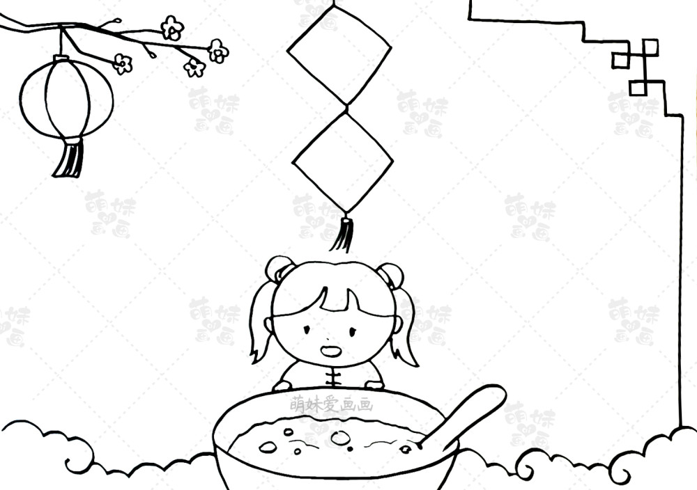 腊八粥飘香学画简单的腊八节手抄报模板含内容文字