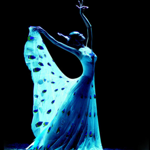 杨丽萍胆子真大 直接在身上画衣服就跳舞 拉近镜头后让人惊艳 雀之灵 杨丽萍 孔雀舞