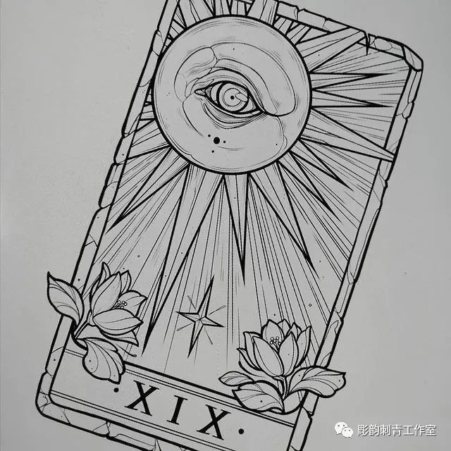 《点线面》——线条纹身刺青手稿