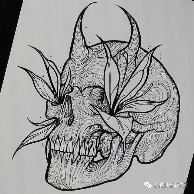 《点线面》——线条纹身刺青手稿