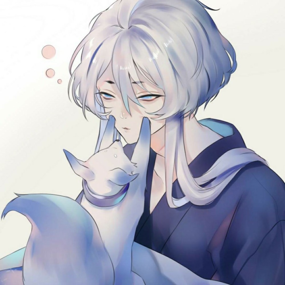 动漫男头喜欢小动物的男生应该很有爱心吧