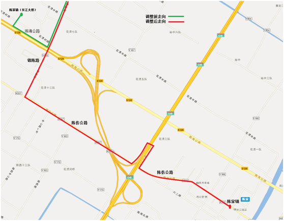 1月8日起,崇明这条公交线路将调整走向