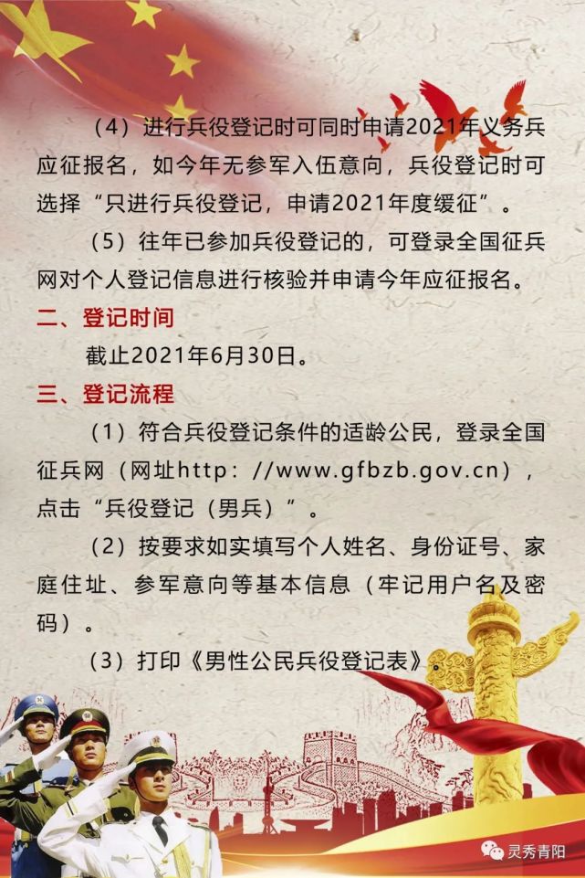 2021年兵役登记公告