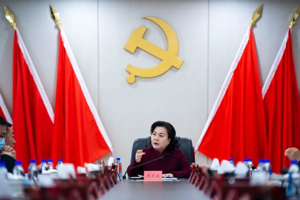 袁文英主持召开座谈会就红山区委十四五规划建议征求意见建议