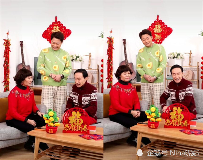 巩汉林一家三口罕露面拍广告穿红衣梳二八分比35岁儿子还精神