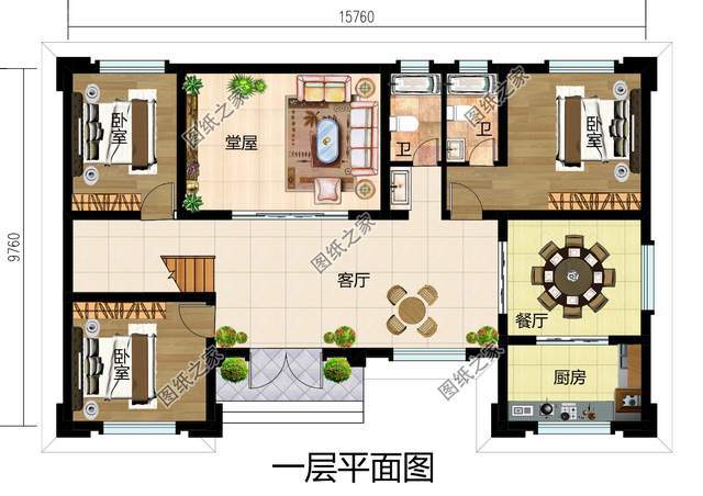 農村別墅設計圖這三款帶堂屋戶型推薦給你