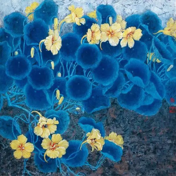 这样的重彩花鸟画～好美