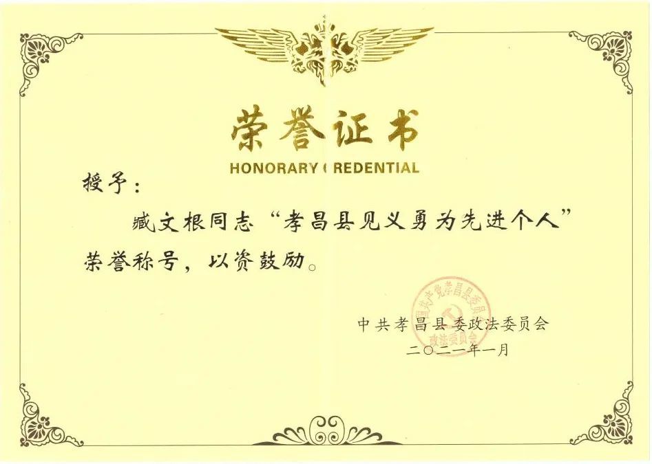 启迪正能量臧文根勇救落水儿童获见义勇为先进个人荣誉称号