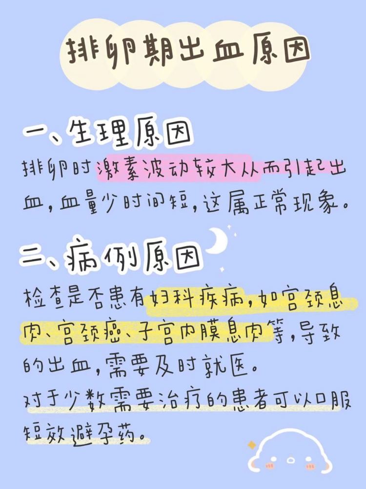 排卵期出血是什么原因?应该怎么办?