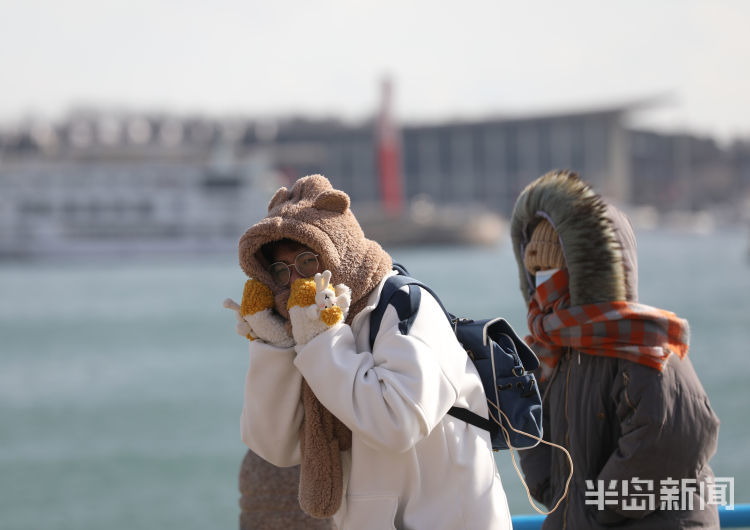 青岛迎来寒潮极寒天气 行人在寒风凛冽中前行_腾讯新闻