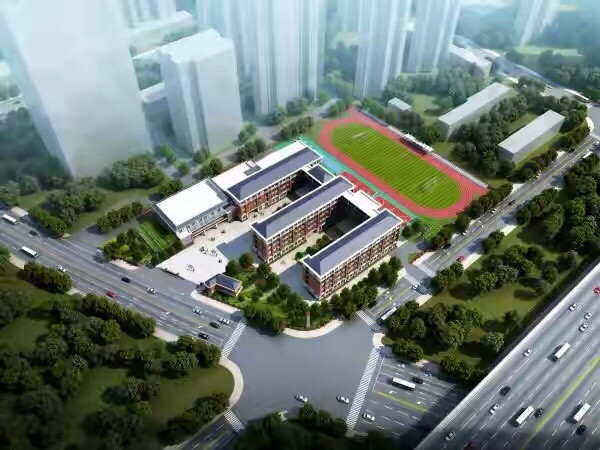 墨水湖三小效果图 芳草二小,位于芳草路以西,四新北路以北,预计规模为