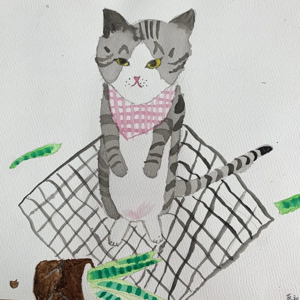 在学校举办个人画展夏衍小学的这位小画家做到了