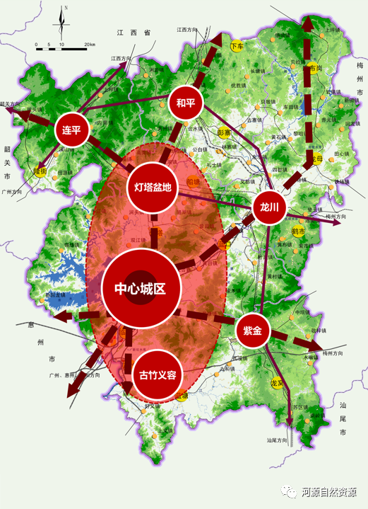 2021年河源市国土空间规划发展格局出炉请查收