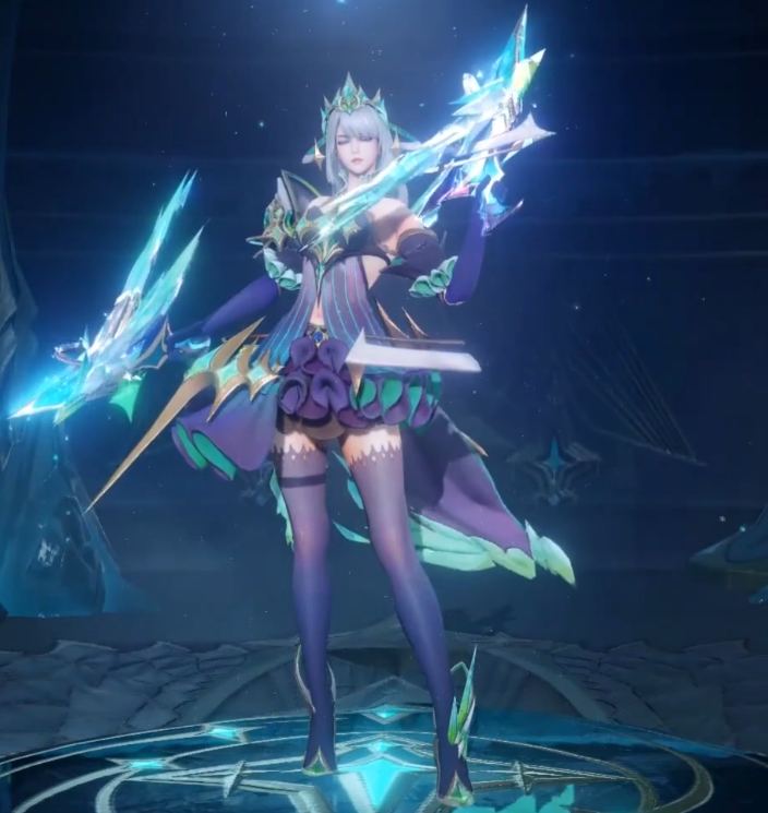 v8赠送的传说皮肤是虞姬的启明星使,和镜这个英雄相比,虞姬这个启明星