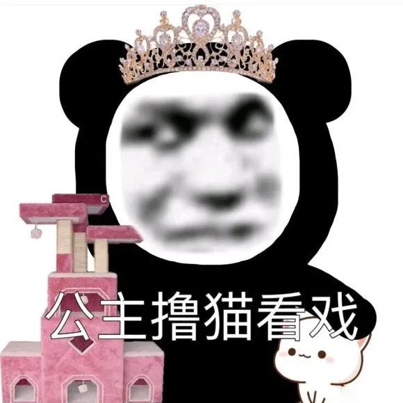 熊猫头表情包快和公主打游戏