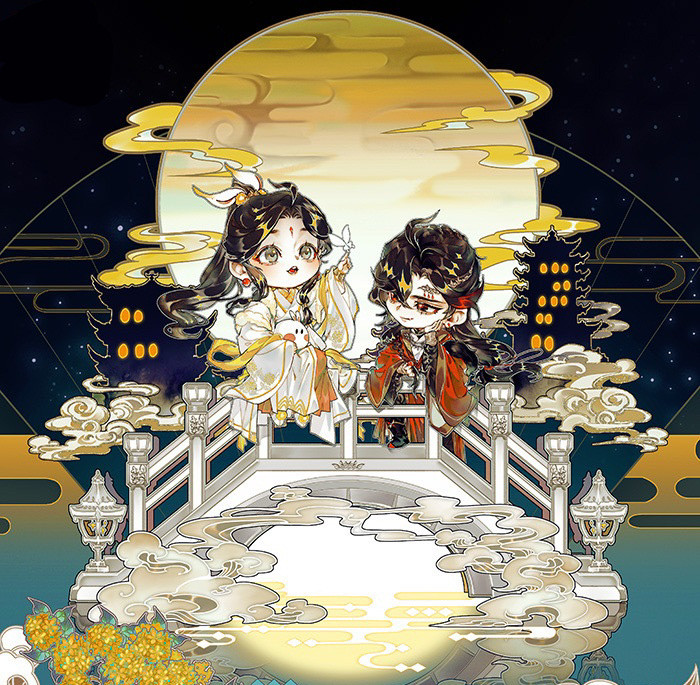 天官赐福谢怜换新装小破包抢镜若邪从白绫变黑绫