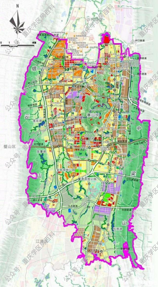 包括曾家镇,白市驿镇,走马镇,含谷镇,巴福镇,金凤镇,石板镇,西永街道