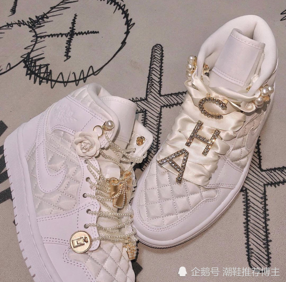 air jordan 1 mid白菱纹 小香奈儿高级感满满的aj1?_腾讯新闻