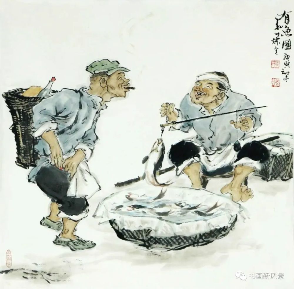 有余图悄悄话福寿图*绘画作者/李耀奎,1945年出生于四川省乐山市.