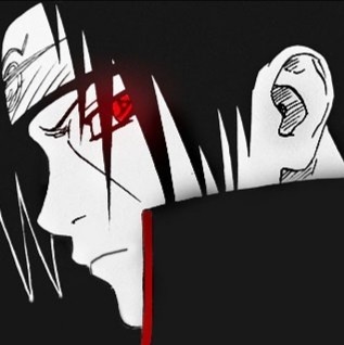 动漫头像火影忍者宇智波鼬黑暗头像黑暗中血色的双眼