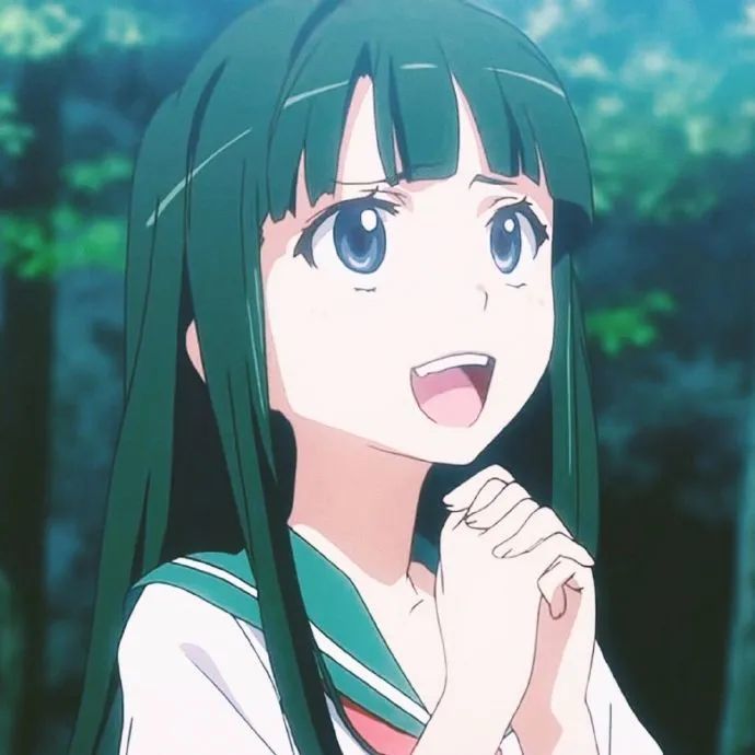 夏色奇迹蓝色头发小姐姐动漫头像来袭