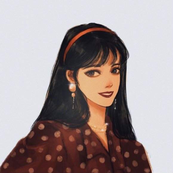 迪士尼公主变成黑发穿上七八十年代的衣服复古风好可爱