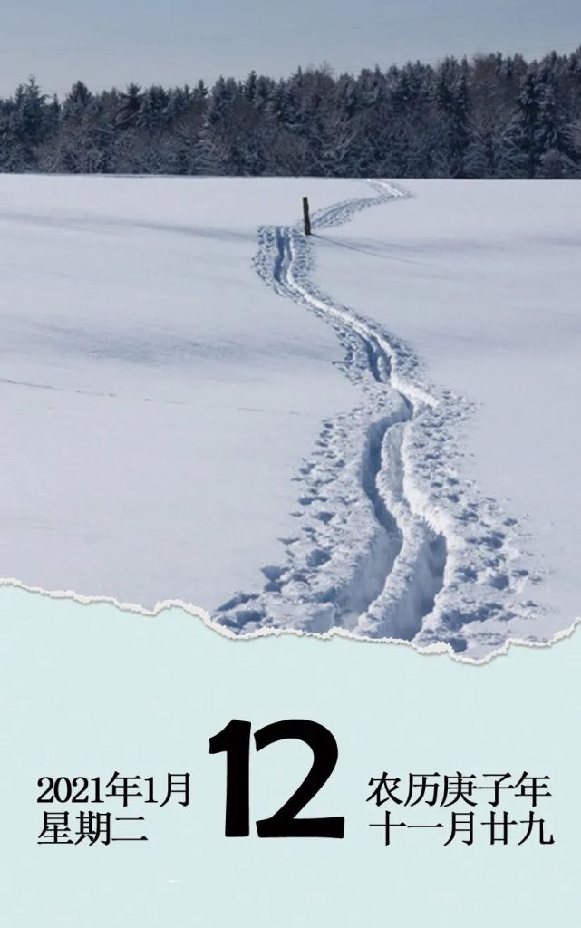 日历2021年1月12日星期二