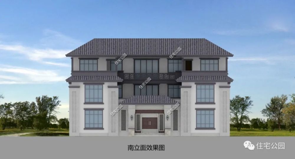 室内电梯 独立厨房 大套卧,20×20米方正"归园田居"三合院