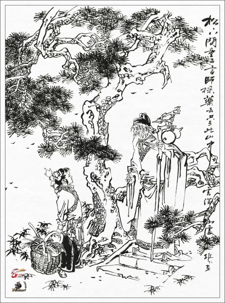人物白描作品欣赏