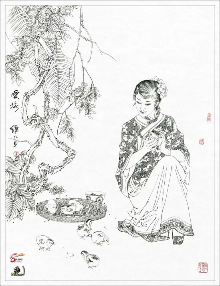 人物白描作品欣赏