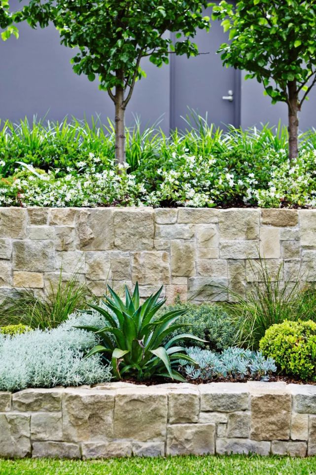 所以墙角边的风景抢先一步成为焦点 做个花池,可以把绿植的高度往上走