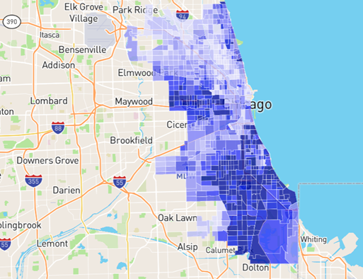 芝加哥安全区域图图片