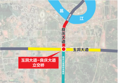 分别是玉洞大道-良庆大道立交桥和合兴路-民族大道延长线立交